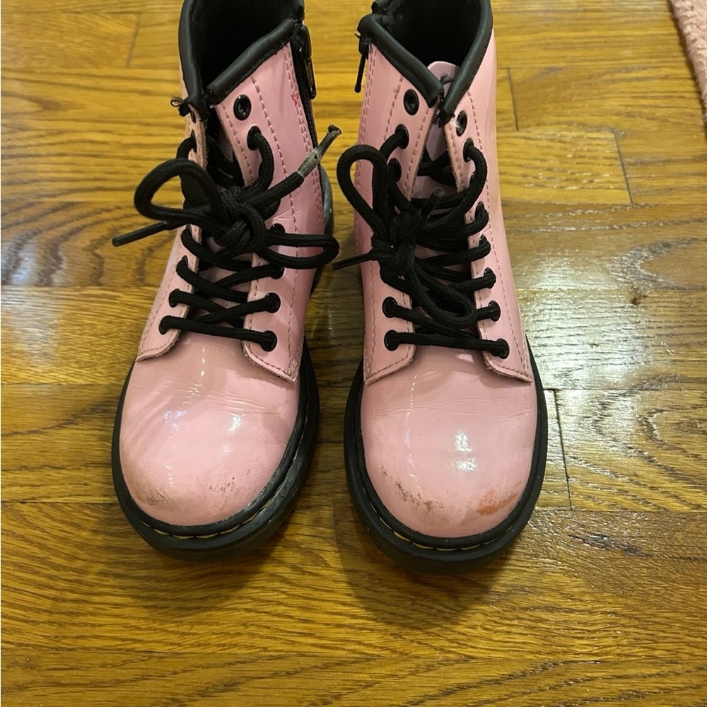 Dr. Martens Pink Combat Boots-KIDS SIZE
